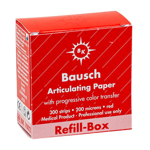 Bausch Articulating Paper 200u(0.008") Red Refillbox BK-1002 300pcsm, 993094 - numedical