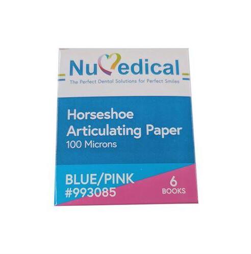 Articulating Paper, Horseshoe (100 Microns , Blue/Pink), 993085 - numedical