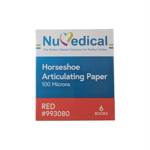 Articulating Paper, Horseshoe (100 Microns , Red), 993080 - numedical