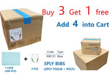 3ply (2ply tissue + poly) Bibs, 500pcs/case, 990151
