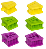 NuMedical Dental Bite Blocks, All Sizes, Autoclave Dental Silicone Mouth Props for Adults and Kids, 2 of Each Large/Medium/Small, Bag of 6, 992695-992698.