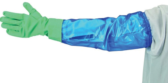 NuMedical Sleeve Glove, Hand and Arm Protection, Nitrile Glove w/cotton lined + Soft Plastic Sleeve, 1pair/bag 10bags/box,  990077-Small / 990078-Medium / 9900083-Large / 990085-XLarge