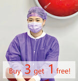Nulilium Purple, Surgeon Cap and Level 3 Medical Earloop Mask, Surgeon Cap (992193): 100pcs/box $11.90/box, Medical Mask(992258): 50pcs/box $6.95/box