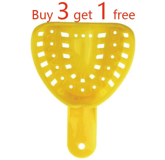 Disposable Impression Trays, Yellow, Adult Medium Upper and Lower, 25pcs/bag, 993417, 993418