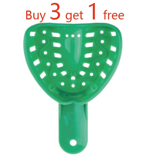 Disposable Impression Trays, Green, Adult Small Upper and Lower, 25pcs/bag, 993415, 993416