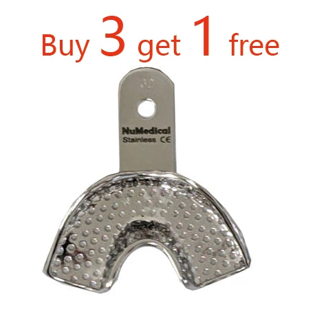 Stainless-Steel Impression Trays, Partial, Anterior, 1 piece per bag, 996735 - 996738