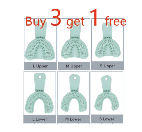 Disposable Rimlock Impression Trays, Green, 6pcs per bag, 991073