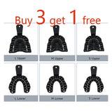 Disposable Thermoforming perforated Impression Trays, Balck, 12pcs pe bag, 991072