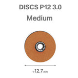 Premium Translucent Polishing Discs, Extra Thin, Dia.12.7mm, Medium, 100pcs/bag, 994307（suitable for 3M's disc end users)