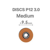 Premium Translucent Polishing Discs, Extra Thin, Dia.9.5mm, Superfine, 100pcs/bag, 994300（suitable for 3M's disc end users)