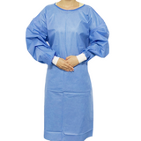 Isolation Gown Level 2, Knee-Length & Knitting Cuffs, Blue, 10pcs per bag, 991548