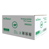 NuMedical Biodegradable Pro Towels, 45.5cm x 33cm, 2ply White Tissue + 1ply Biodegradable PE, 500pcs/case, 990203