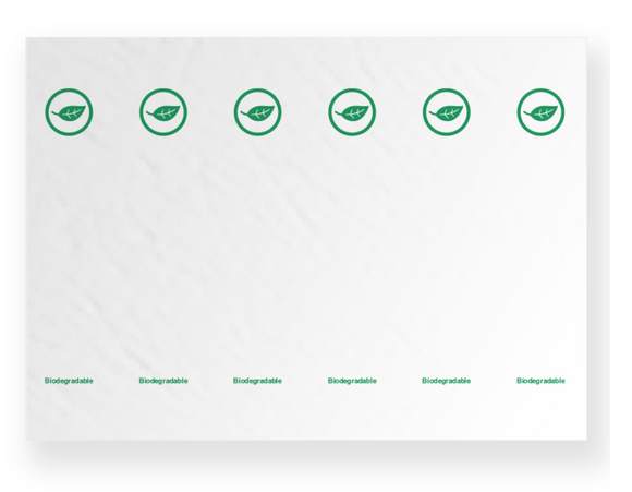 NuMedical Biodegradable Pro Towels, 45.5cm x 33cm, 2ply White Tissue + 1ply Biodegradable PE, 500pcs/case, 990203