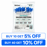Saliva Ejectors, Blue Tip/Clear Tube, 100pcs/bag, 10bags/case, 991309