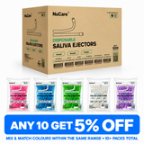 NuNeon Saliva Ejectors, Assorted Colours Available, Mix & Match by Carton, 100pcs/bag 10bags/case, 991319