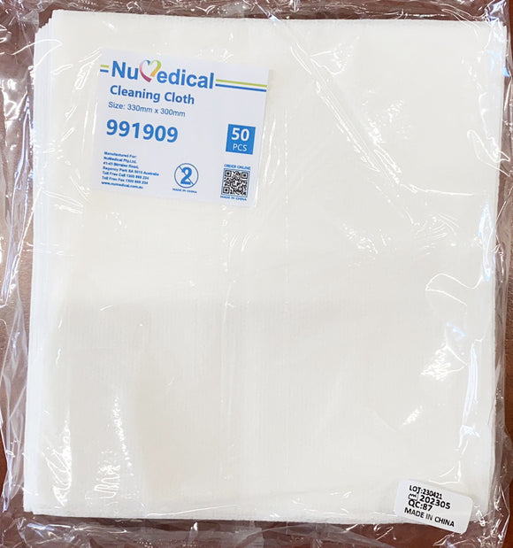 NuMedical Disposable Washcloths, Dry Wipers, Soft and Strong for Dental, Medical, Nursery, Beauty, Labor and Cleaning, 50pcs/bag, 330mm x 300mm, 991909