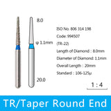 Diamond Bur - Taper Round End, 994498-994513, 994620-994627, 994661, 994667-994668, 994684-994689, 994727, 994731-994735, 994777-994781