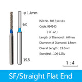 Diamond Bur - Straight Flat End, 10pcs/pack, $0.965/piece, 994536-994543, 994633-994637, 994671, 994696-994700