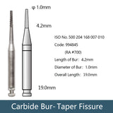 Carbide Bur - Taper Fissure, 994842-994859