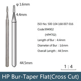 Carbide Bur HP - Taper Flat End (Cross Cut), 994899, 994900, 994901, 994902, 994903, 994904