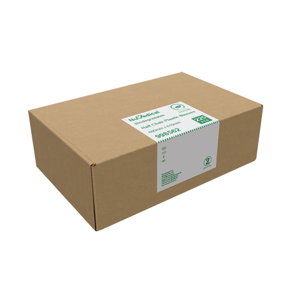 Biodegradable 71cm x 61cm Non-Slip Dental Half Chair Medium Covers, Disposable Dental Chair Sleeve, Waterproof Plastic Cover Sleeves, Tattoo Chair and Hydraulic Bed, 225pcs per roll/box, 998562