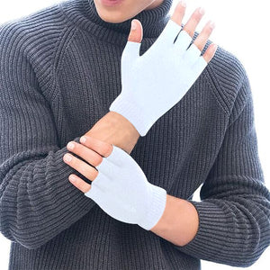 Glove Liner Fingerless, Cotton/Nylon, 1 pair/bag 20bags/box, White, 990001