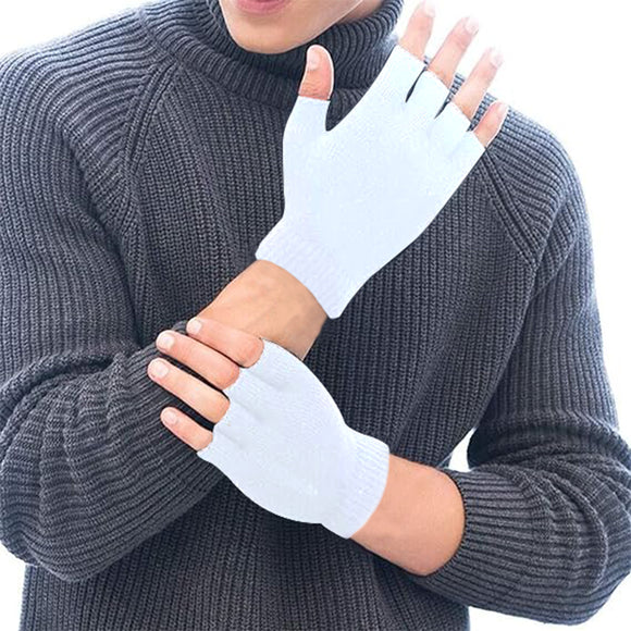 Glove Liner Fingerless, Cotton/Nylon, 1 pair/bag 20bags/box, White, 990001
