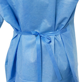 Isolation Gown Level 2, Knee-Length & Knitting Cuffs, Blue, 10pcs per bag, 991548