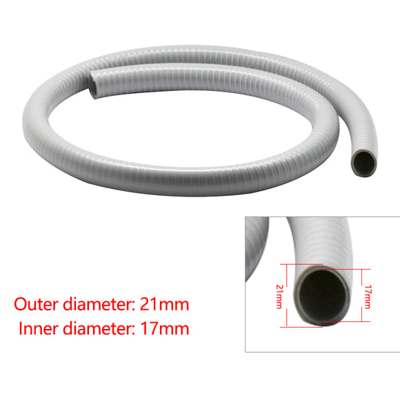 Nu HVE Suction Tube Grey, 991307, Tube Internal Dia. 17mm and External Dia. 21mm, Length 1.7meters - numedical