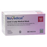 Level 2 Lady & Child Medical Mask, Cotton Inner Layer, Pink, 50pcs/box, 992233, 10% of the profit goes to National Breast Cancer Foundation - numedical