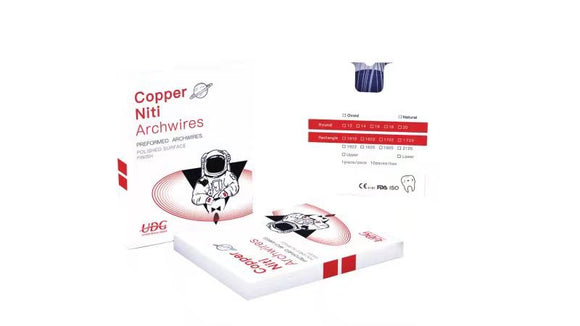 Copper NiTi Archwires Ovoid Rectangular 10pcs/box 997720-997739 - numedical