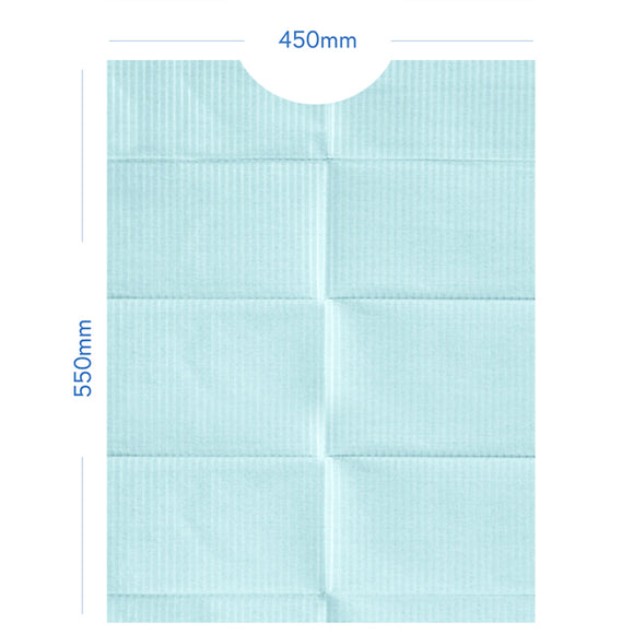 4Ply(3ply Tissue+poly) Specialty Bibs, 200pcs/box, 990311 - numedical