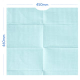 3Ply (2ply Tissue+Poly) Speciality Bibs, Blue, 200pcs/box, 990312 - numedical