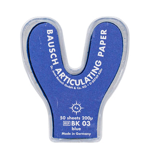Bausch Articulating Paper 200u(0.008") Blue/Horseshoe BK-03 50pcs, 993088 - numedical