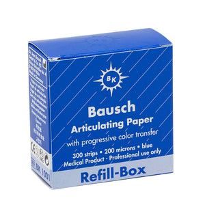 Bausch Articulating Paper 200u(0.008") Blue Refillbox BK-1001 300pcs, 993093 - numedical