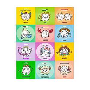 Zodiac Stickers for Children, 12pcs x 10 sheets, 993288 - numedical