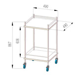 Stainless steel trolley no drawer, 993519