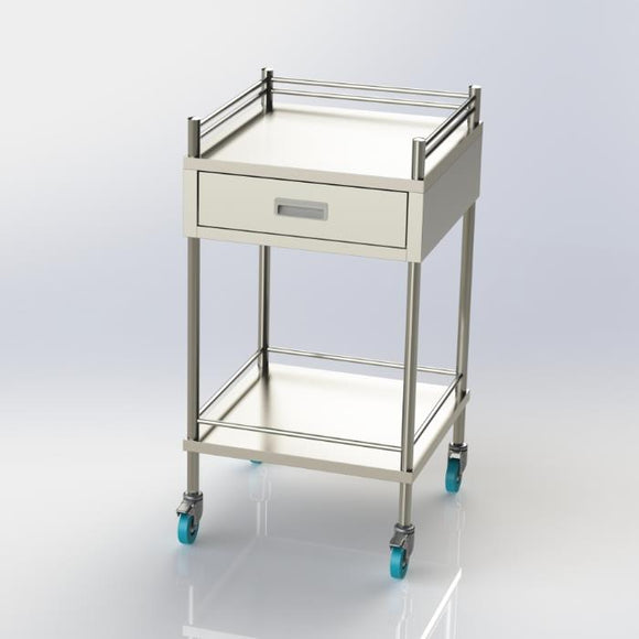 Stainless steel trolley 1 drawer, 993520