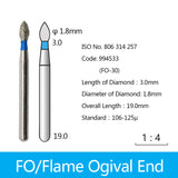 Diamond Bur - Flame Ogival End, 994521-994535, 994631-994632, 994691-994695, 994738-994740, 994785-994792 - numedical