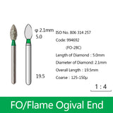 Diamond Bur - Flame Ogival End, 994521-994535, 994631-994632, 994691-994695, 994738-994740, 994785-994792 - numedical