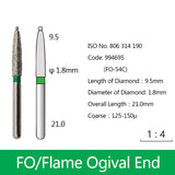 Diamond Bur - Flame Ogival End, 994521-994535, 994631-994632, 994691-994695, 994738-994740, 994785-994792 - numedical