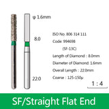 Diamond Bur - Straight Flat End, 10pcs/pack, $0.965/piece, 994536-994543, 994633-994637, 994671, 994696-994700 - numedical