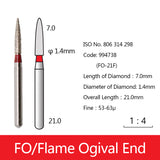 Diamond Bur - Flame Ogival End, 994521-994535, 994631-994632, 994691-994695, 994738-994740, 994785-994792 - numedical