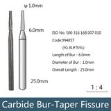 Carbide Bur - Taper Fissure, 994842-994859 - numedical