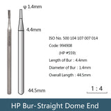 Carbide Bur HP - Straight Dome End, 994905-994912 - numedical