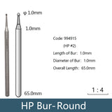 Carbide Bur HP - Round, 994890-994898, 994913-994919 - numedical