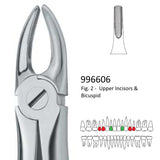 Extraction Forceps, Upper Incisors and Bicuspid, 996605, 996606, 996607, 996608 - numedical