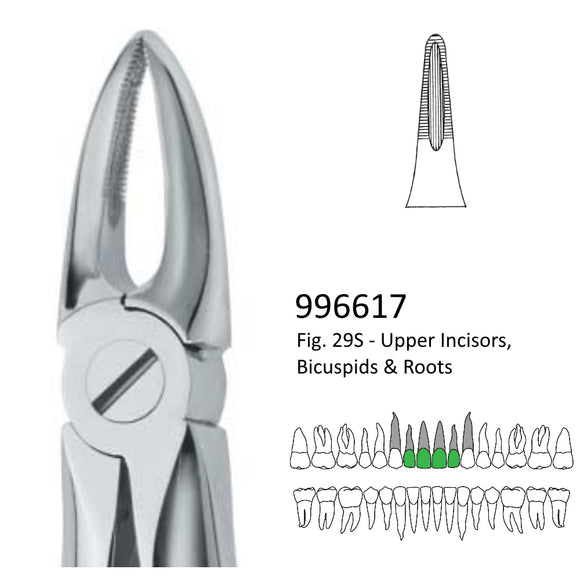 Extraction Forceps, Upper Incisors Bicuspids and Roots, 996617 - numedical