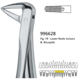 Extraction Forceps, Lower Roots Incisors and Bicuspids, 996628, 996629 - numedical