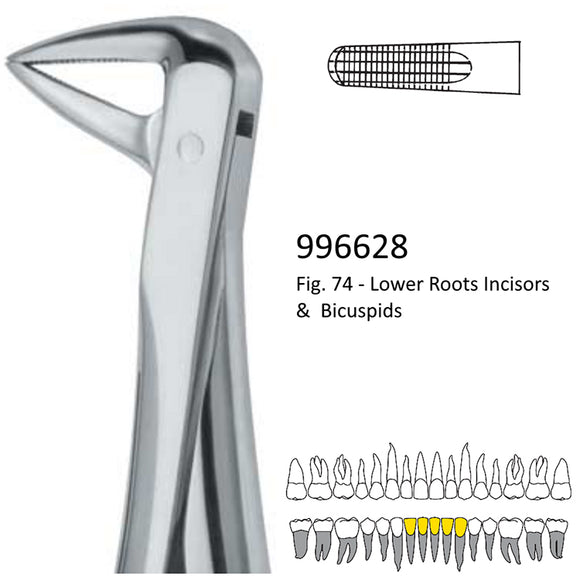 Extraction Forceps, Lower Roots Incisors and Bicuspids, 996628, 996629 - numedical